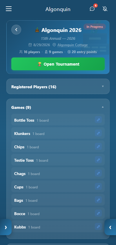 League360 tournament championship bracket